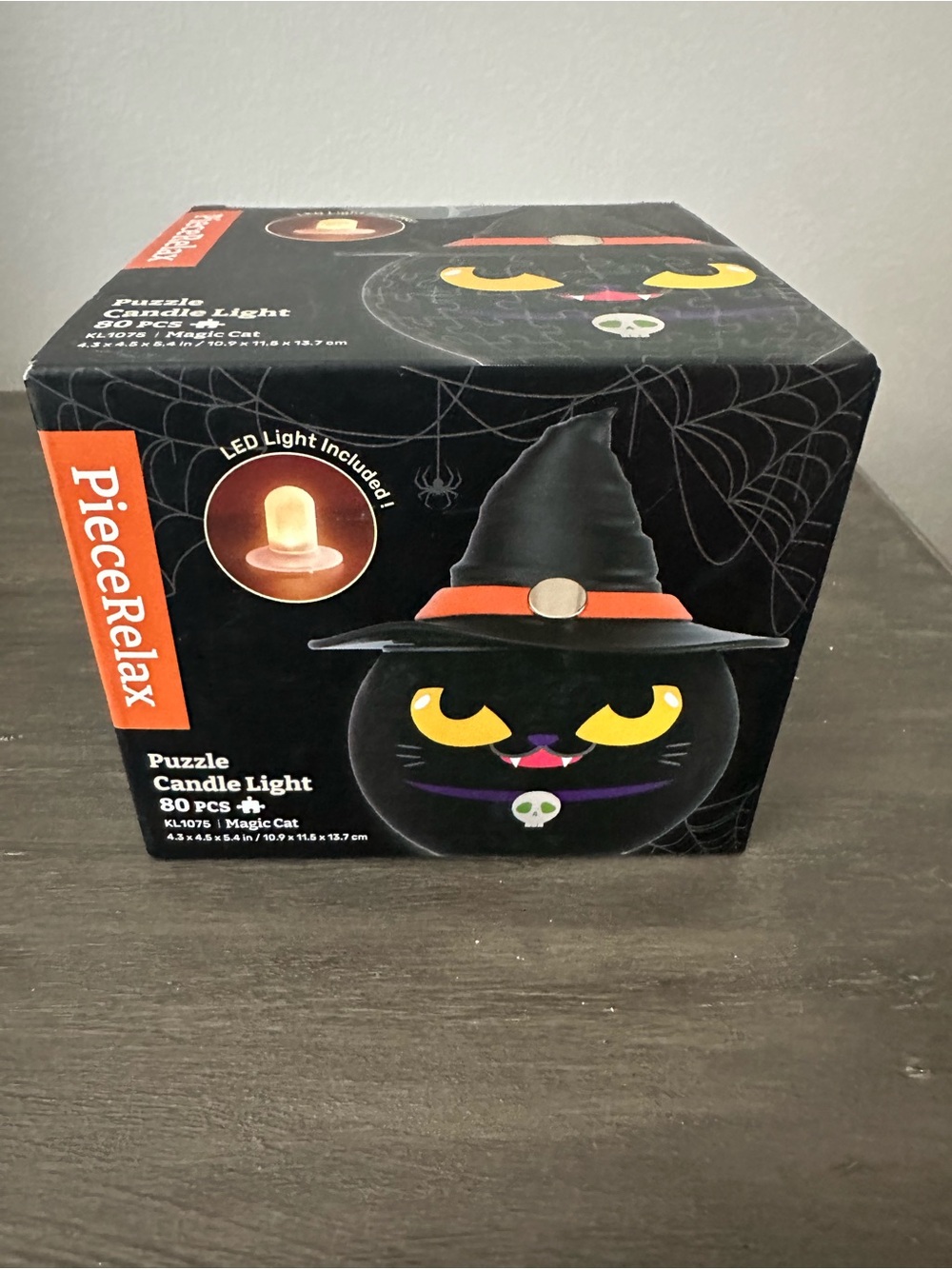 PieceRelax Halloween Black Cat LED Candle Light Puzzle
